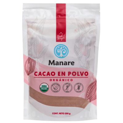 Cacao en Polvo Orgánico 200g Manare