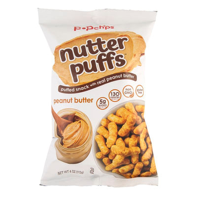 Nutter Puffs Snack Aireado de Mantequilla de Mani 113 Gramos Popchips