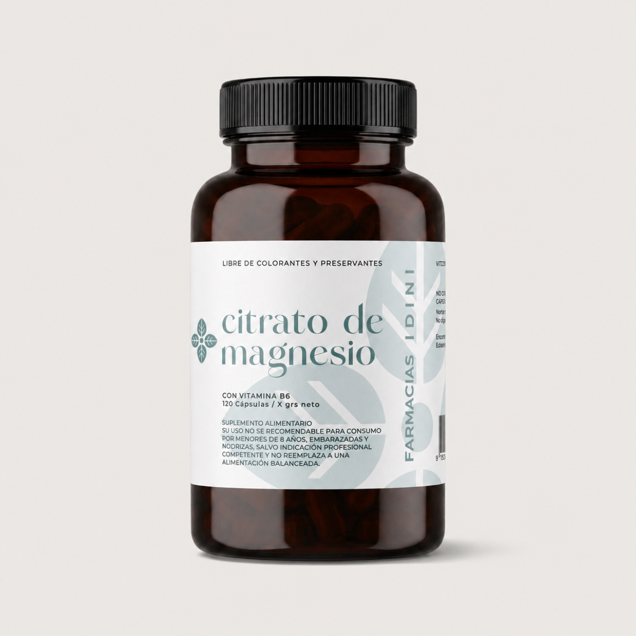 Citrato de Magnesio + Vit B6 120 Capsulas Idini