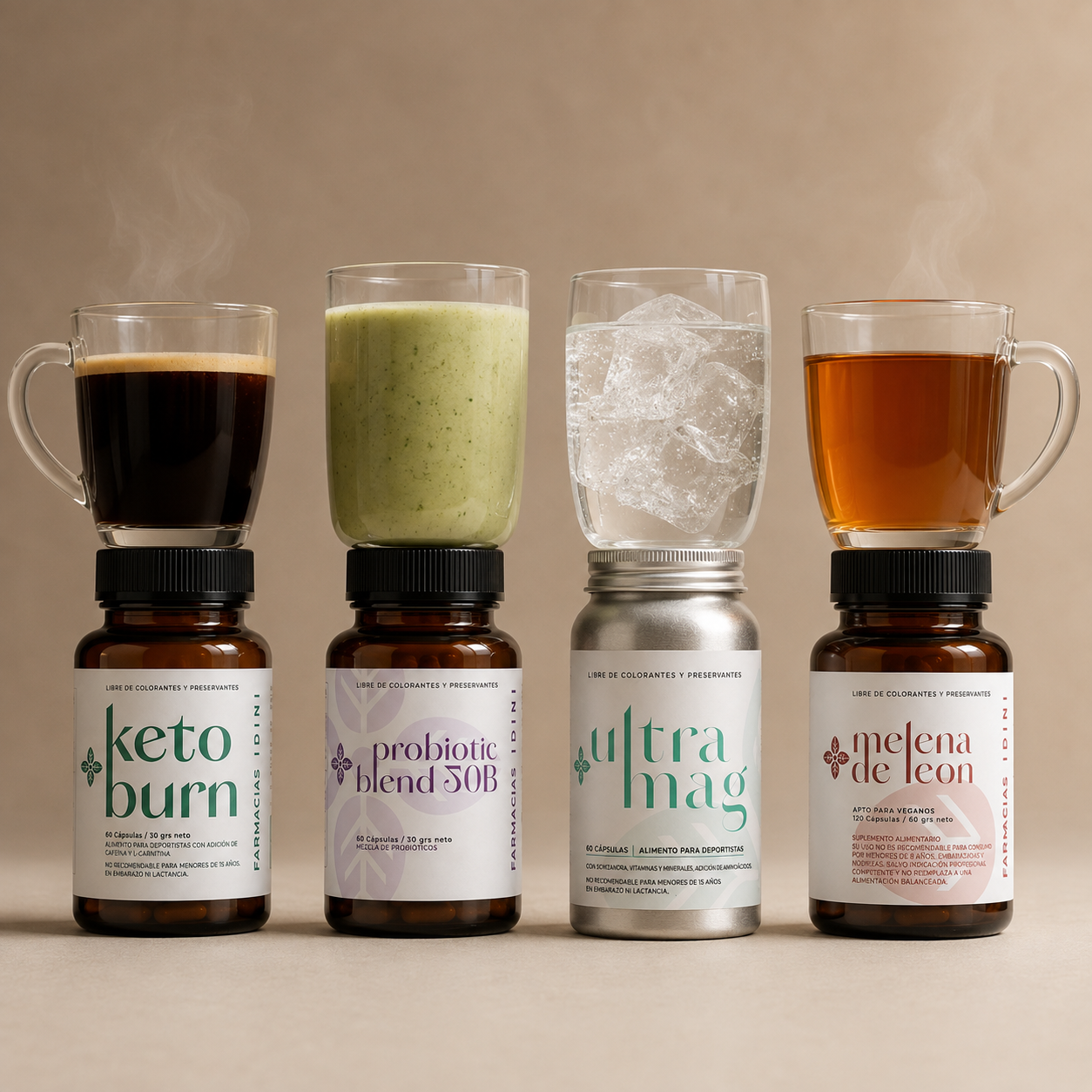 🔥 Pack Premium Idini - Keto burn + Probiotic blend + Ultramag + Melena de León