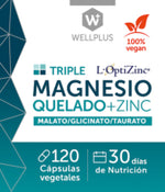 Magnesio Quelado + Zinc 120 Capsulas Wellplus