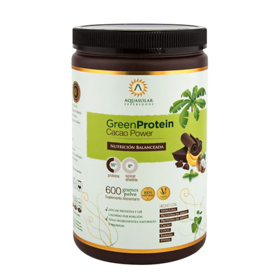 Green Protein Cacao Power 600 Gramos Aquasolar