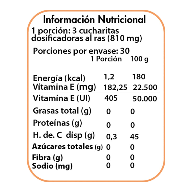 Vitamina E 450 UI Dulzura Natural