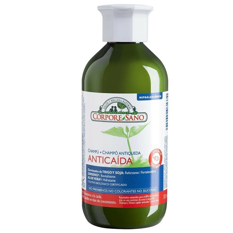 Champu Anticaida Trigo Soja Ginseng y Aloe Vera 300 mL Corpore Sano